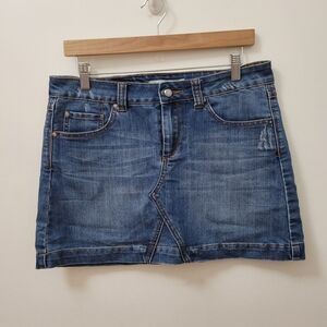 Micro Mini Jeans Denim Blue Skirt Medium